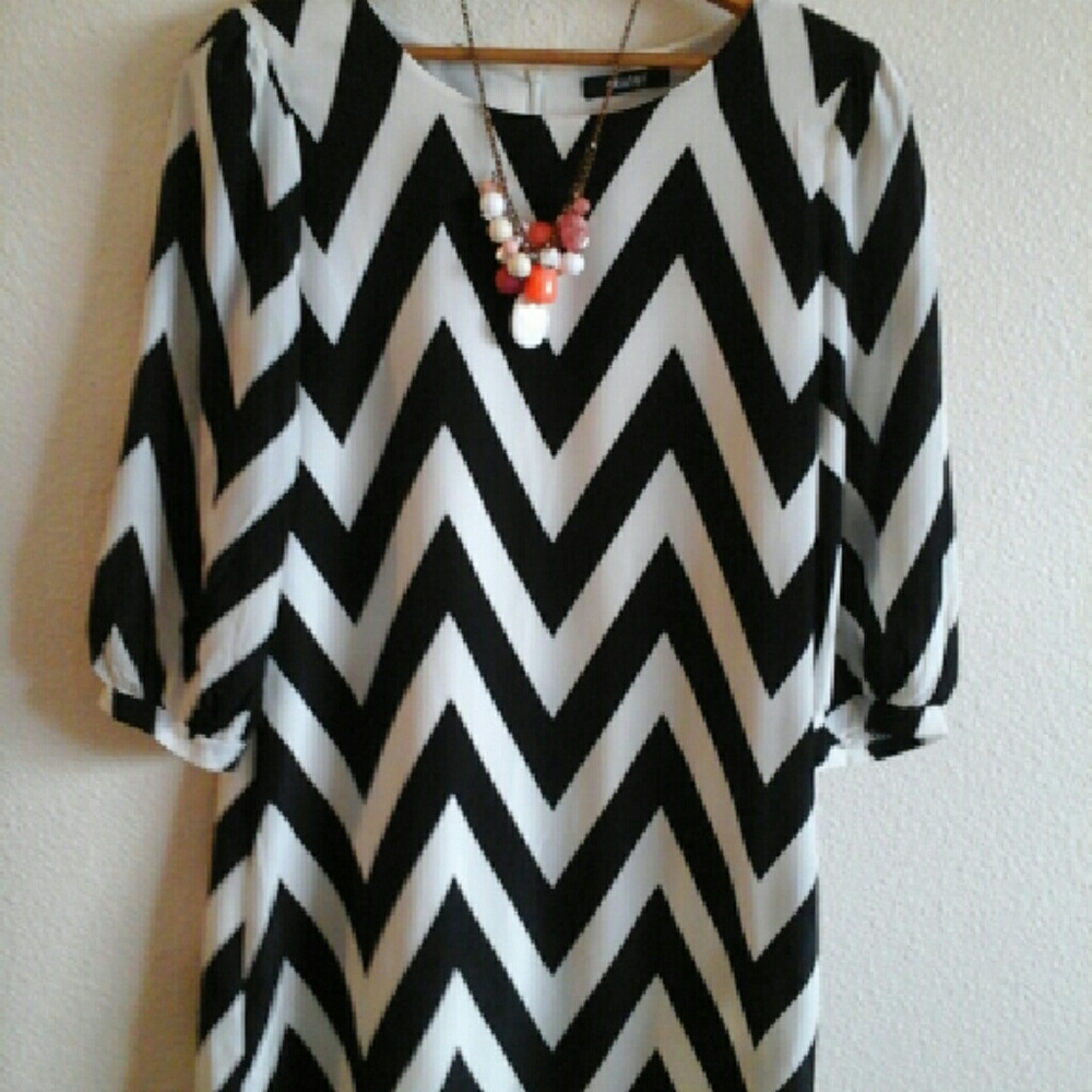 Chevron print boutique dress